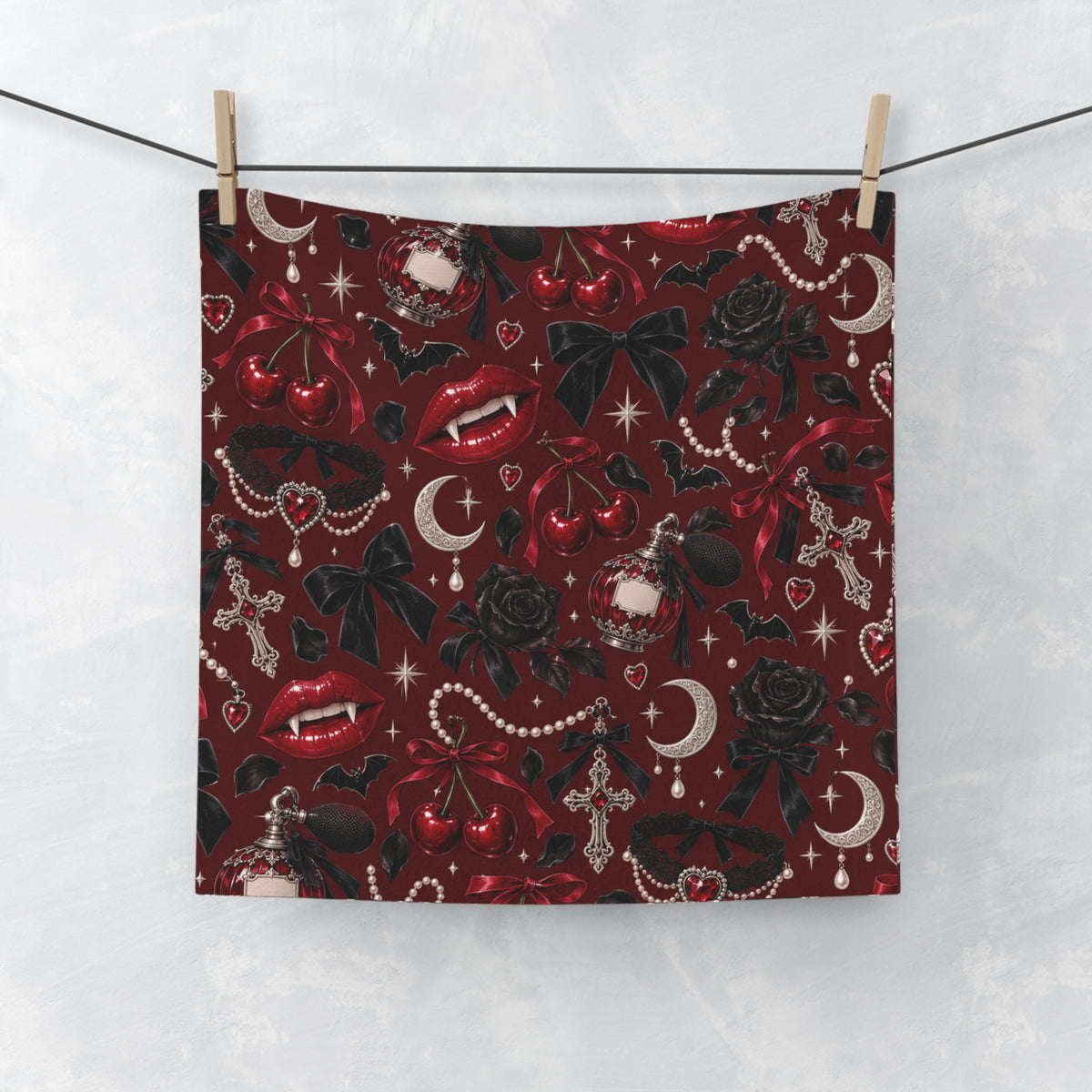 Vamped Face Towel Crimson