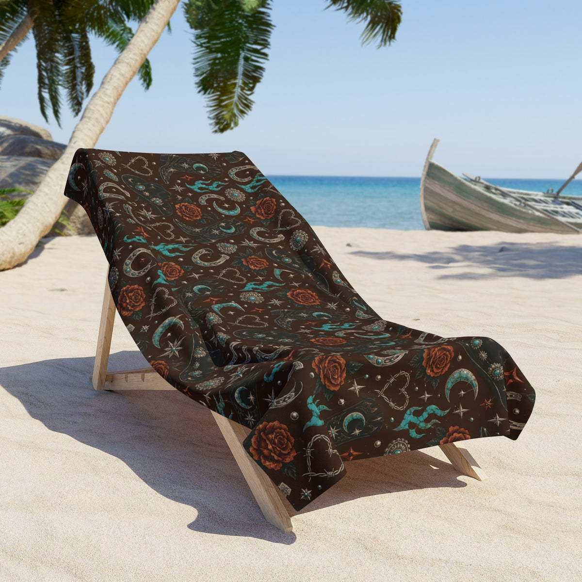 Cowgirl Daze Beach Towel Brown (2 Sizes)