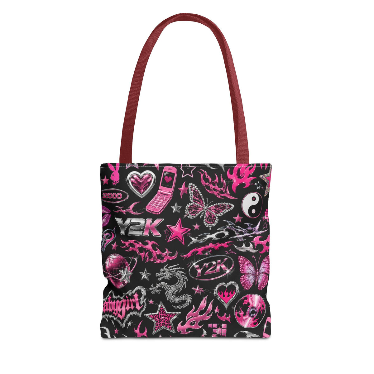 Y2K Babe Tote Bag Black