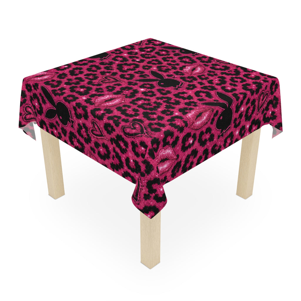 Leopard Hunny Tablecloth Black/Pink
