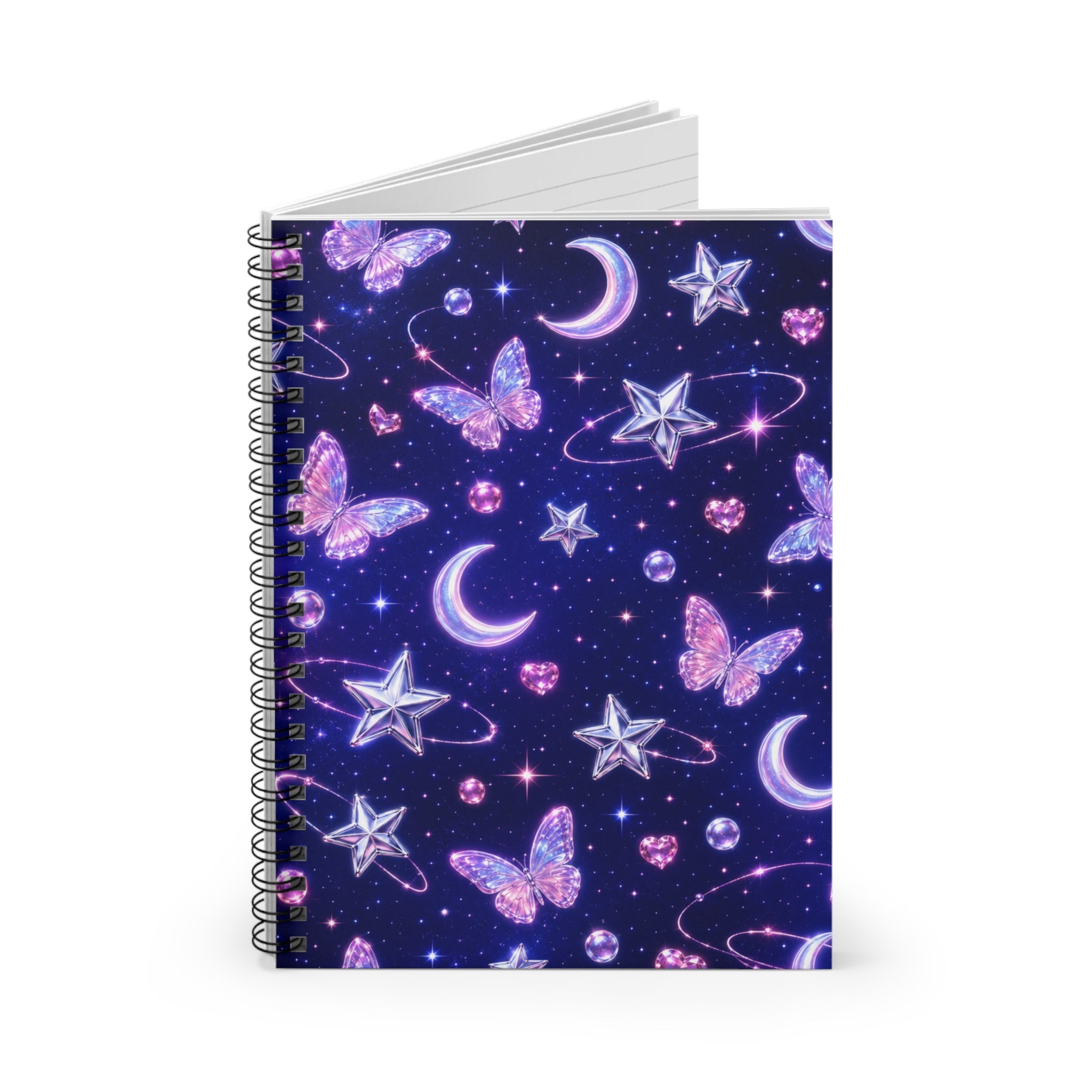 Y2k Space Spiral Notebook - Ruled Line