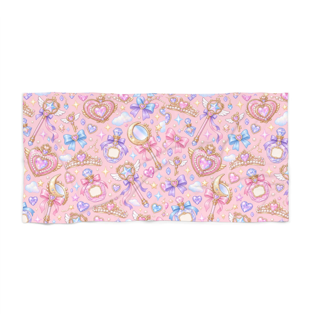 Enchanted Princess Beach Towel Pink