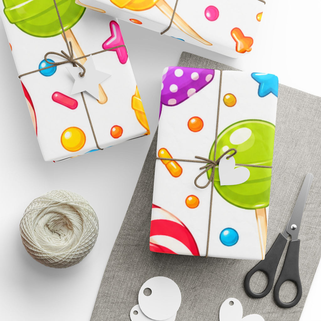 Candy Dreams Wrapping Paper White