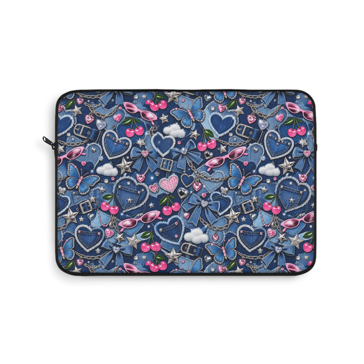 Y2K Denim Love Laptop Sleeve