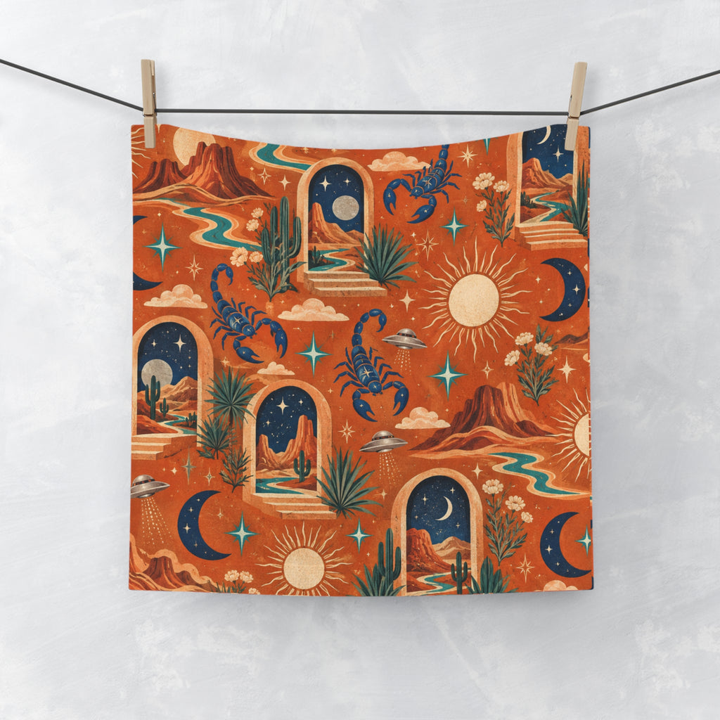 Desert Moon Face Towel Orange