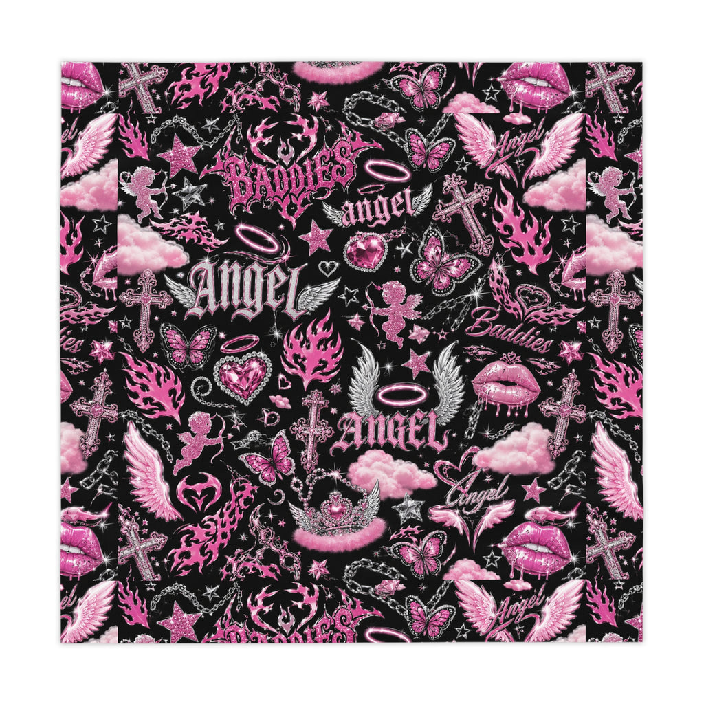 Y2K Bad Angel Tablecloth Black/Pink