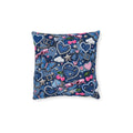 Y2K Denim Love Square Pillow Blue