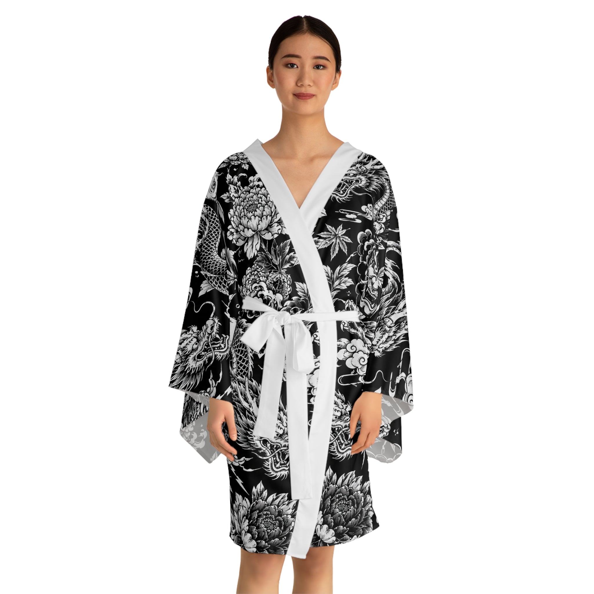 Long Sleeve Kimono Robe (AOP)