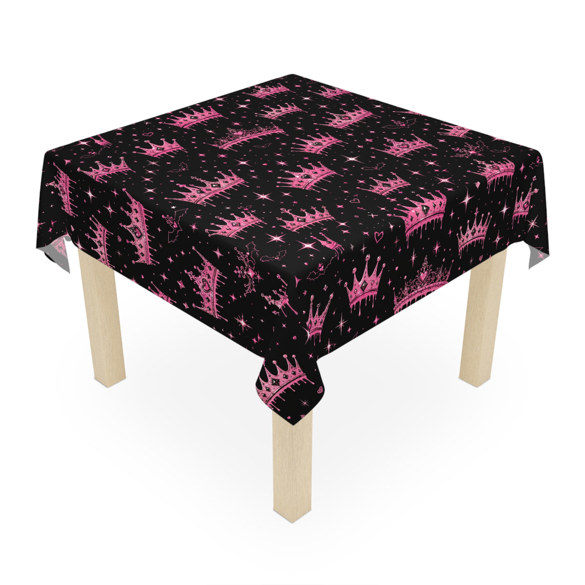 Y2K Crowned Queen Tablecloth Black