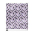Gothic Cute Lavender Wrapping Paper – Purple Skull, Heart & Rose Pattern