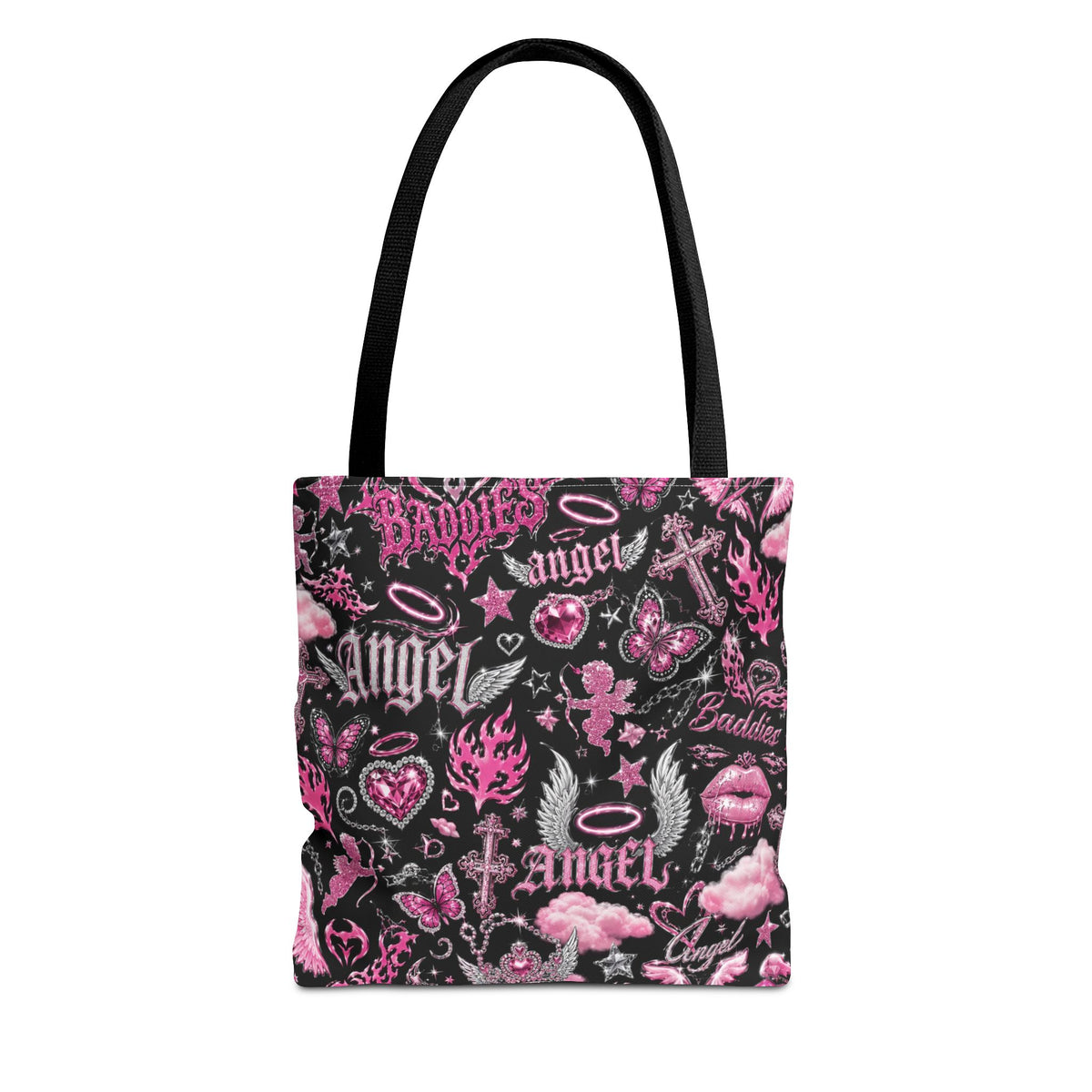 Y2K Angel Baddie Tote Bag Black