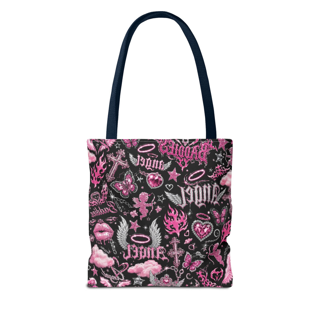 Y2K Angel Baddie Tote Bag Black