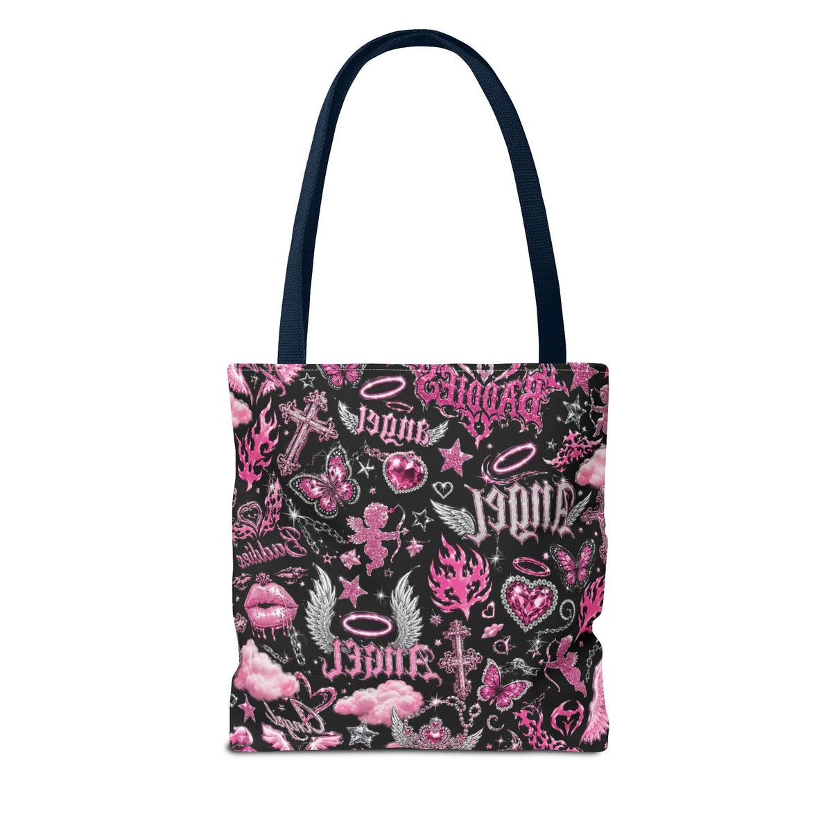 Y2K Angel Baddie Tote Bag Black
