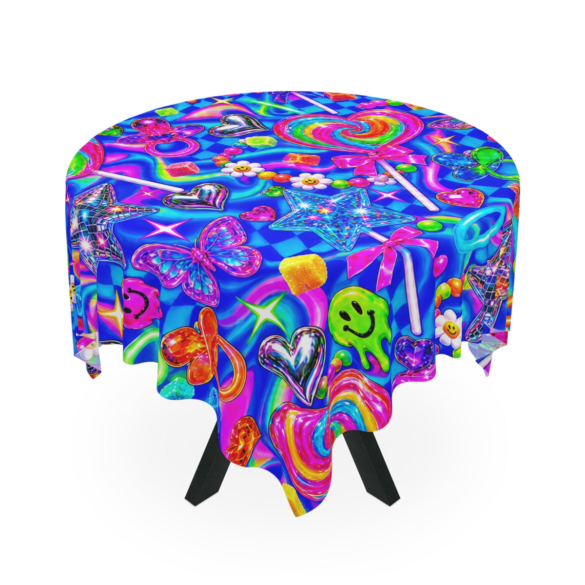 Neon Rave Grave Tablecloth Multi