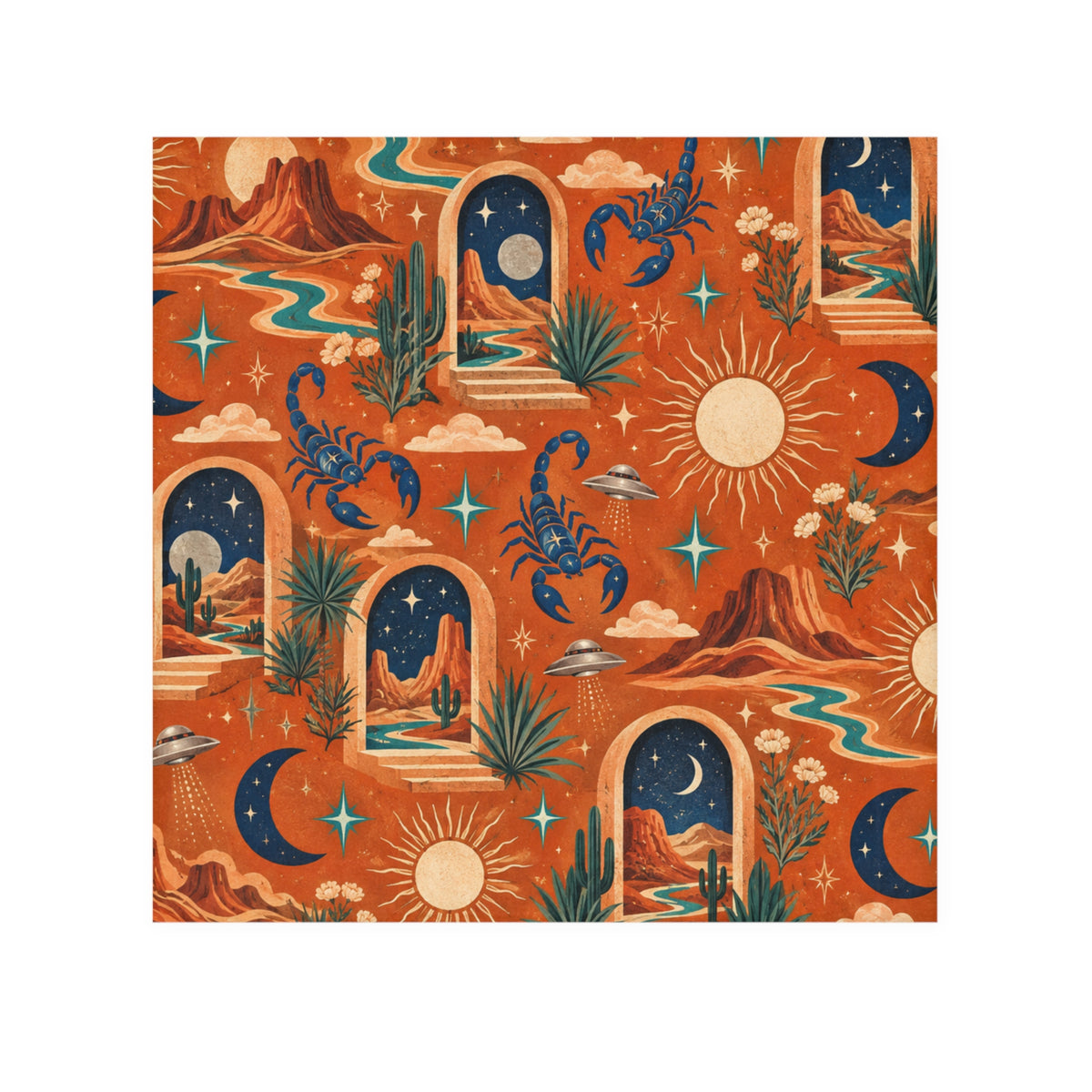 Desert Moon Face Towel Orange