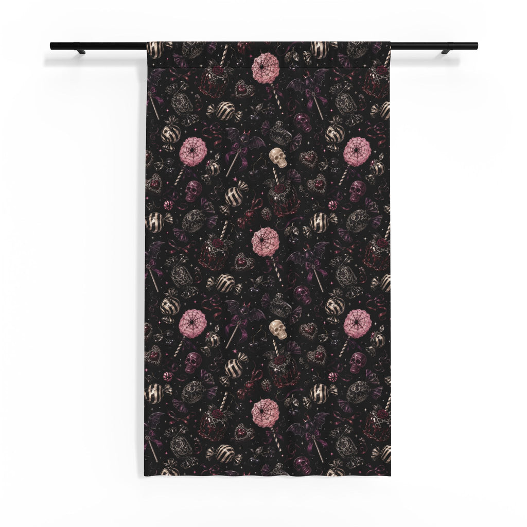 Goth Candy Sheer Window Curtain Black