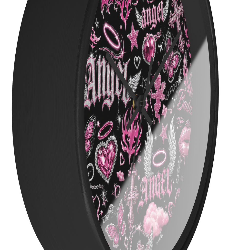 Y2K Angel Baddie Wall Clock