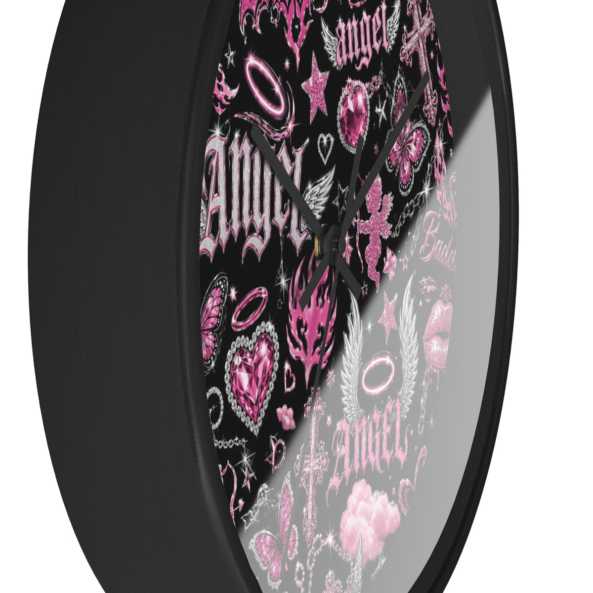 Y2K Angel Baddie Wall Clock