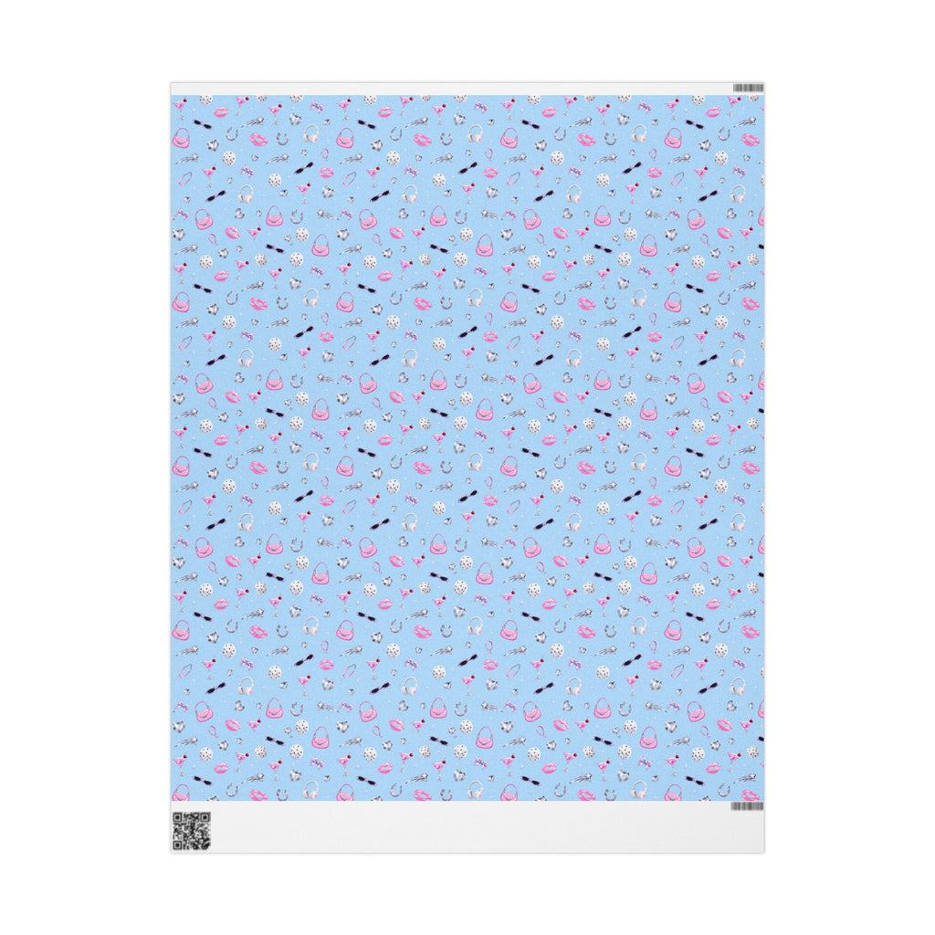 Wrapping Paper — Blue Ballet Slippers Pattern (Dance Gift Wrap)