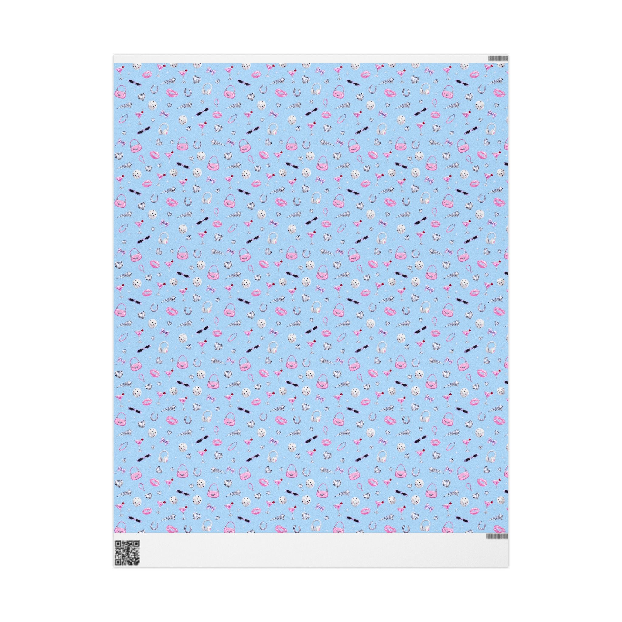 Wrapping Paper — Blue Ballet Slippers Pattern (Dance Gift Wrap)