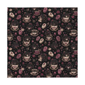 Dark Bunny Tea Time Tablecloth Black