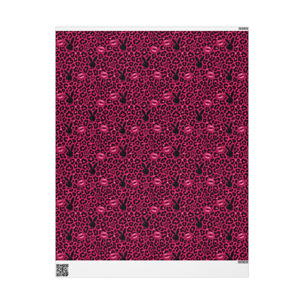 Pink Leopard Hearts Wrapping Paper — Bold Animal Print Gift Wrap