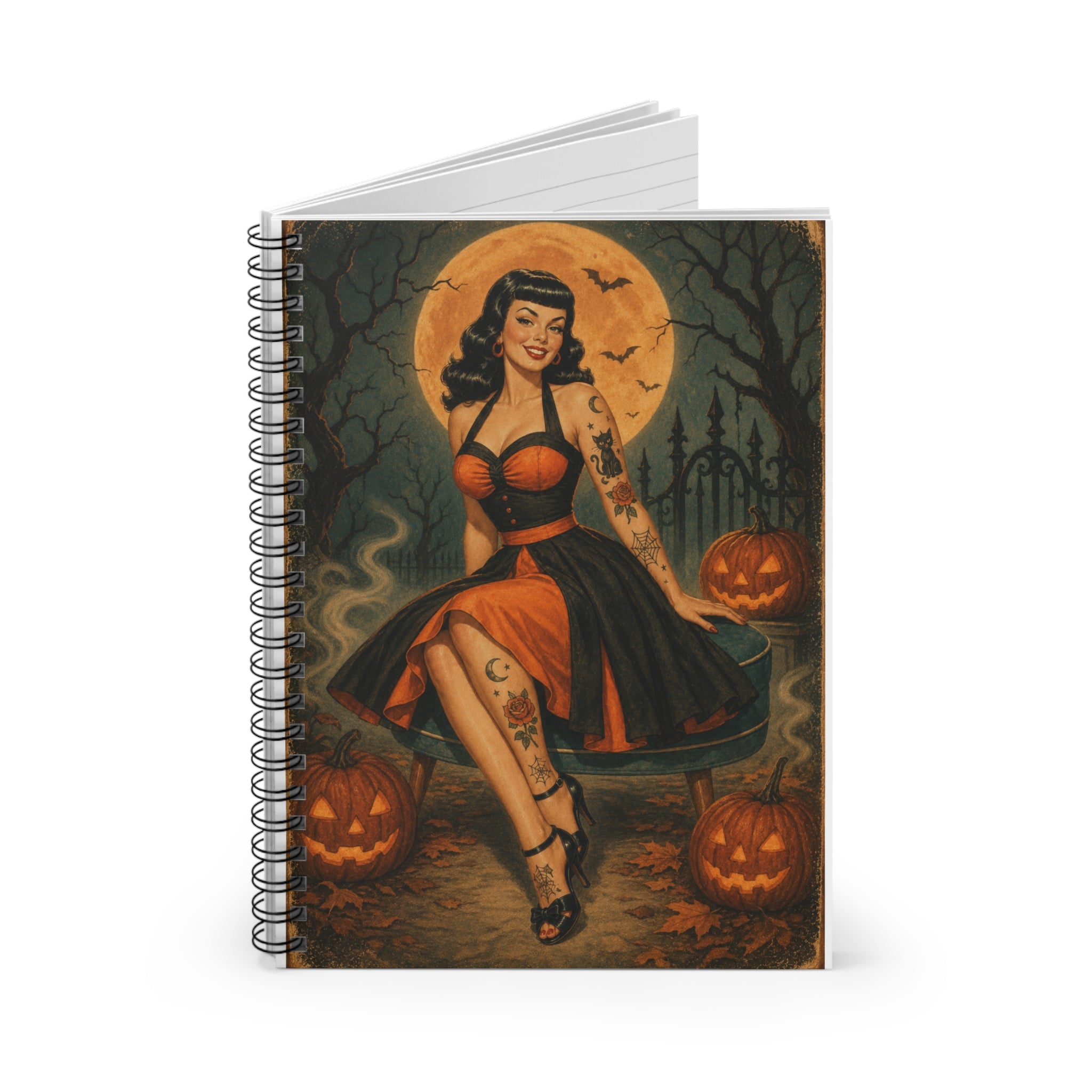 Pin Up Betty Spiral Notebook - Ruled Line