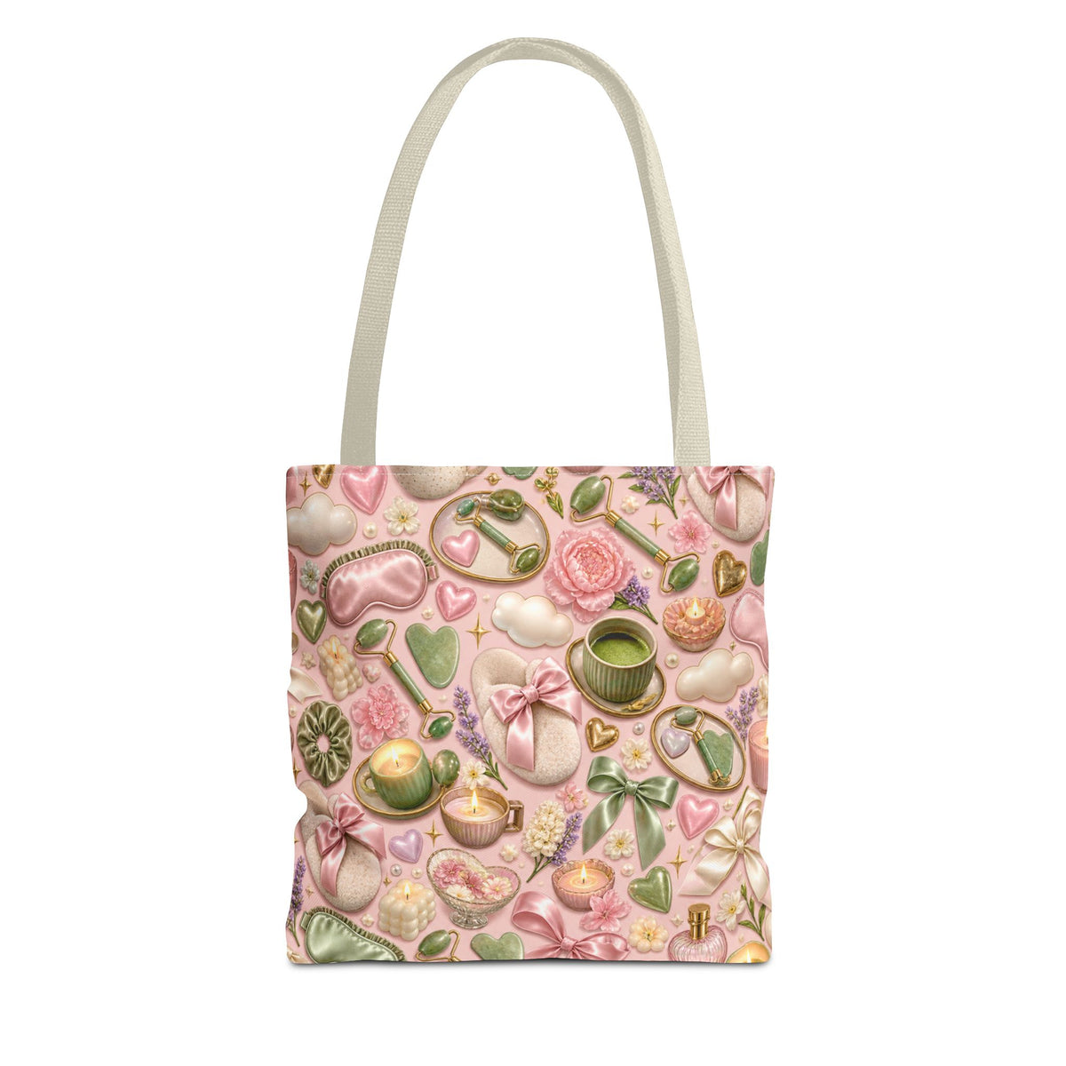 Soft Life Spa Day Pattern Tote Bag