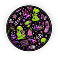 Y2K Alien Crush Wall Clock