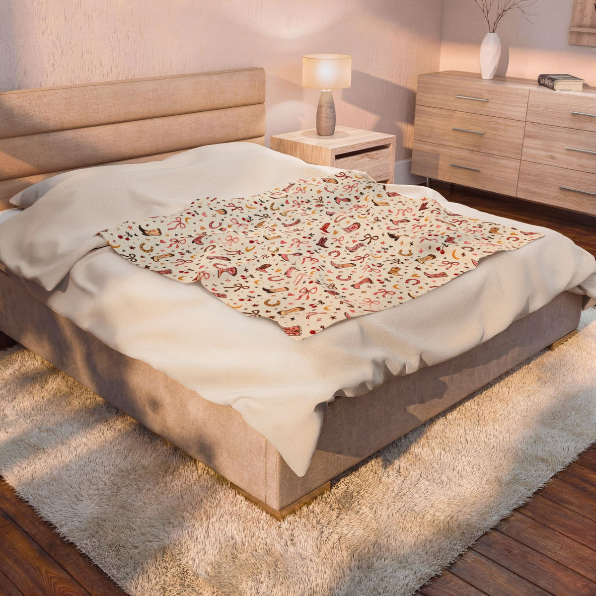 Cowgirl Vibe Velveteen Plush Blanket