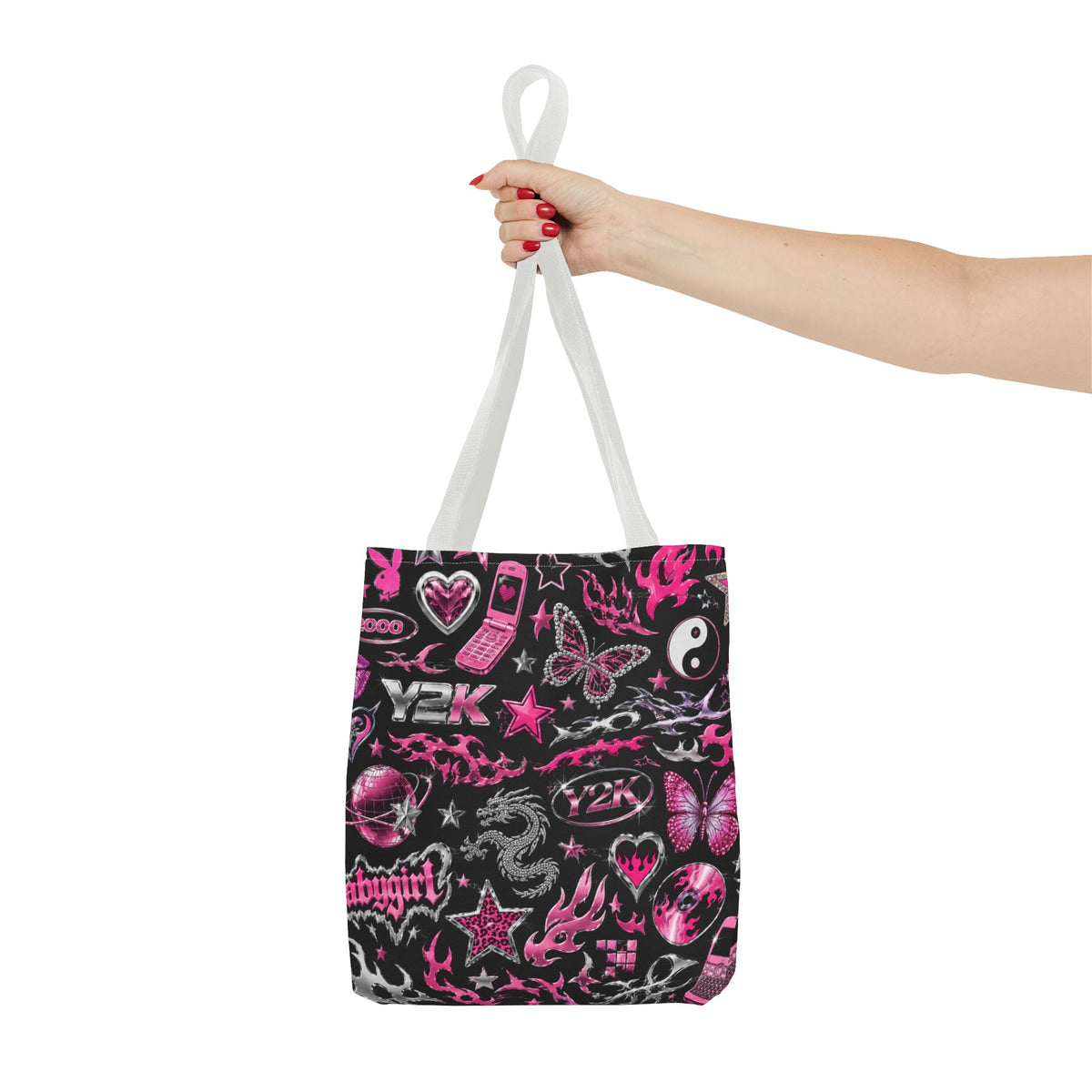 Y2K Babe Tote Bag Black