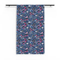 Y2K Denim Love Sheer Window Curtain Blue