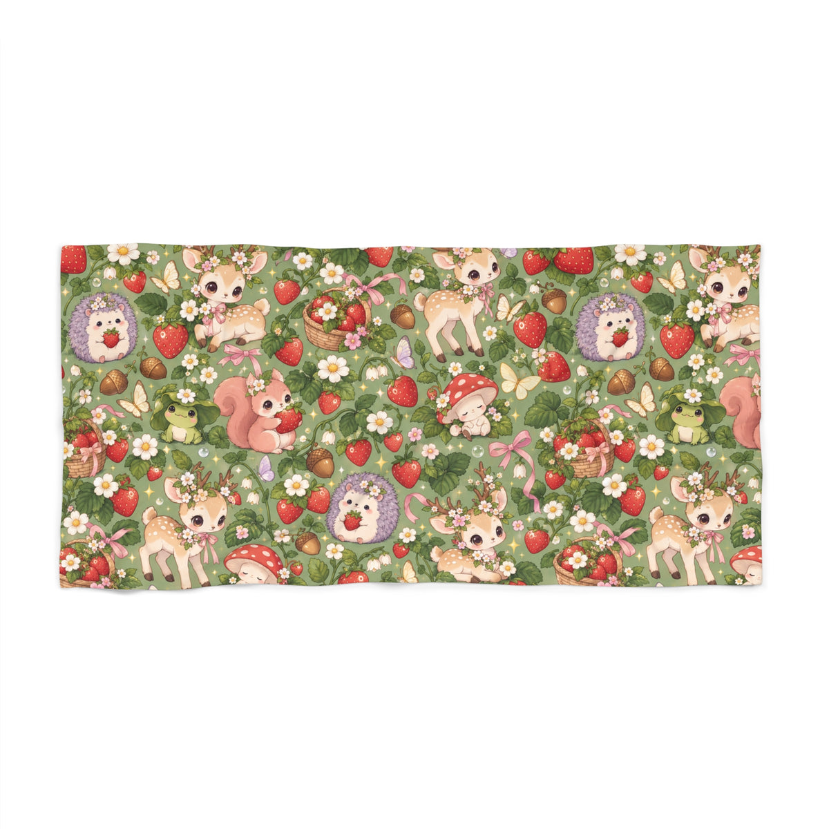 Mushroom Garden Friends Beach Towel