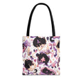 Magical Black Cat Pattern Tote Bag – Cute Witchy Moon & Stars All-Over Print