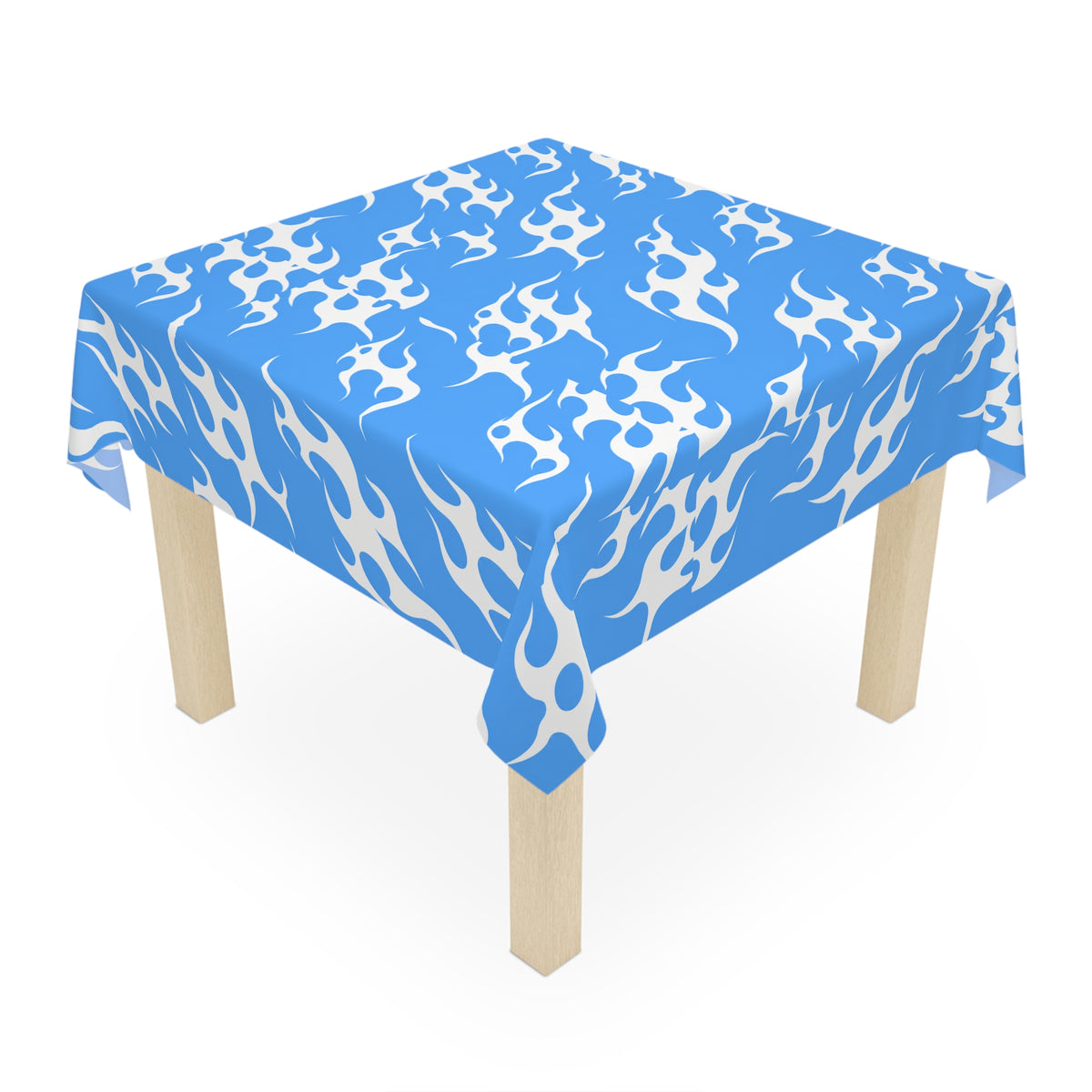 Y2K Tribal Vibes Tablecloth Blue