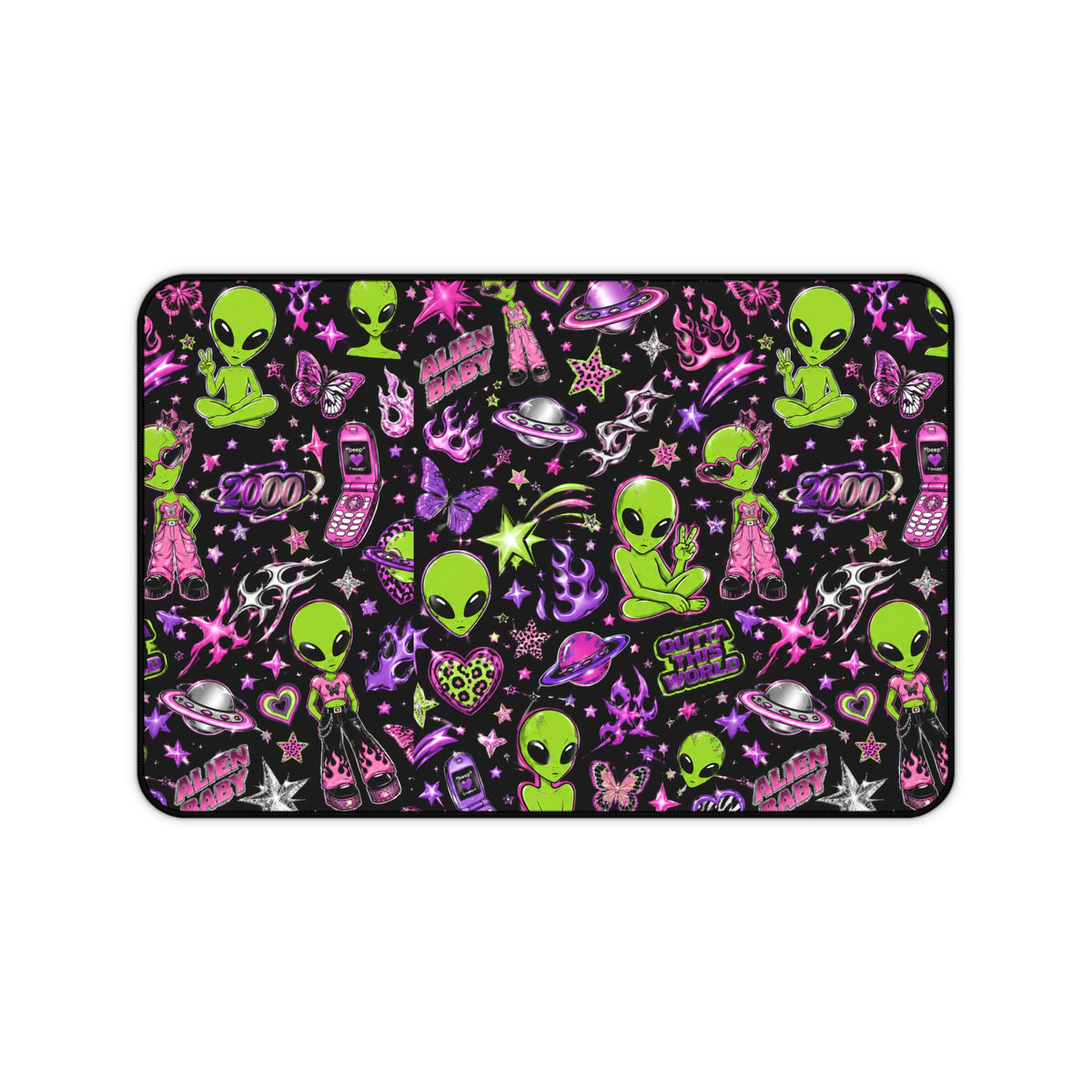 Y2K Alien Crush Desk Mat