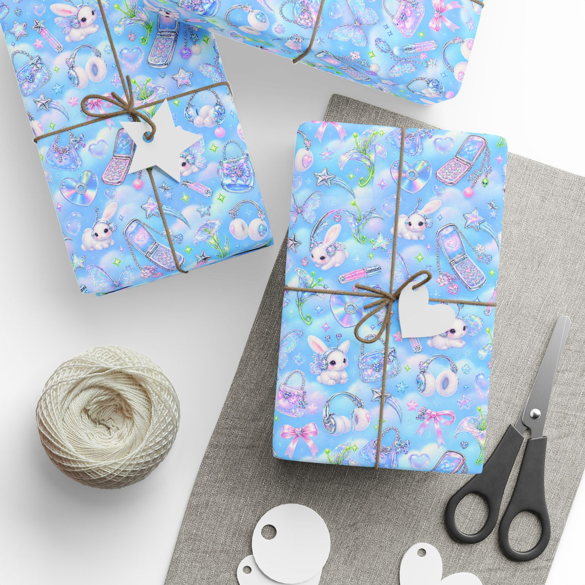Mermaid Bunny Wrapping Paper – Pastel Sea Creatures Gift Wrap