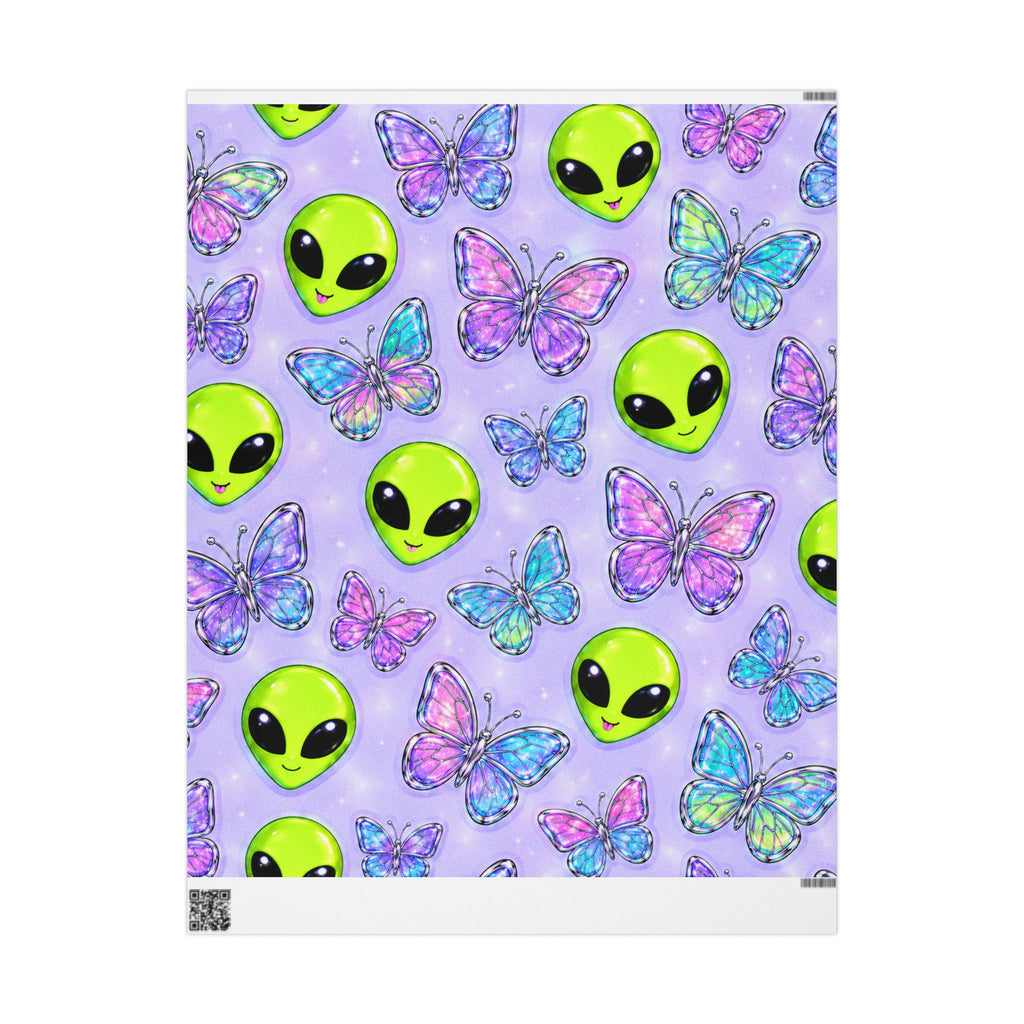 Y2K Alien Wrapping Paper