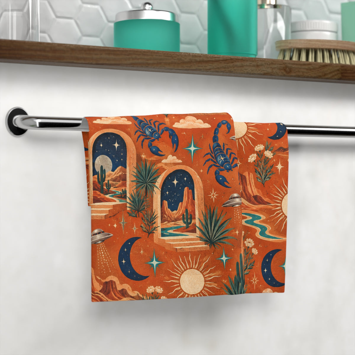 Desert Moon Face Towel Orange