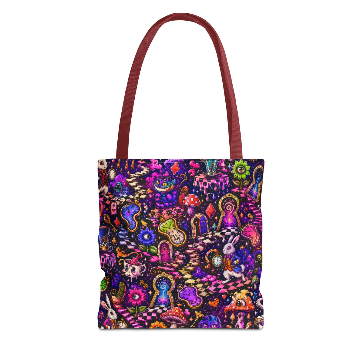 Psychedelic Mushroom Pattern Tote Bag