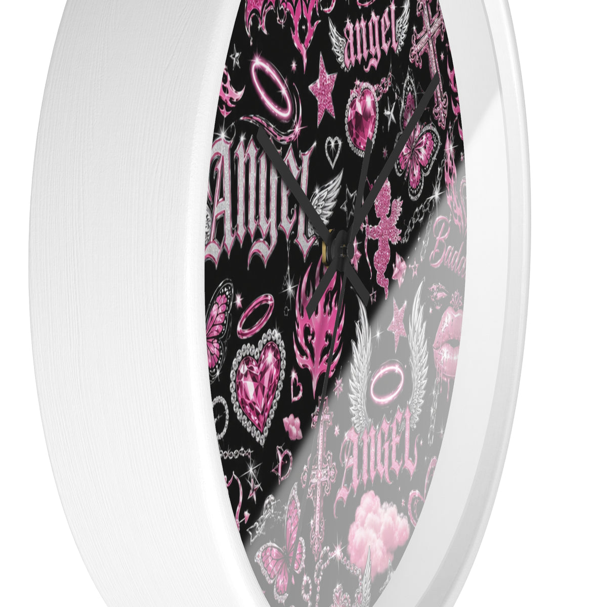 Y2K Angel Baddie Wall Clock