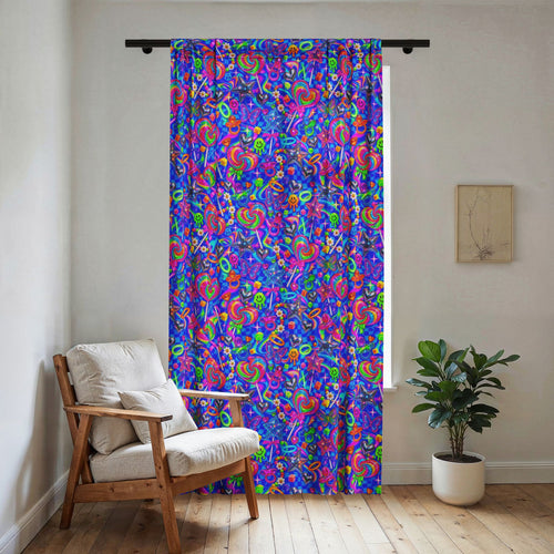 Candy Rave Sheer Window Curtain Multi