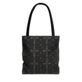 Gothic Cross Pattern Tote Bag – Black All-Over Print Shoulder Tote