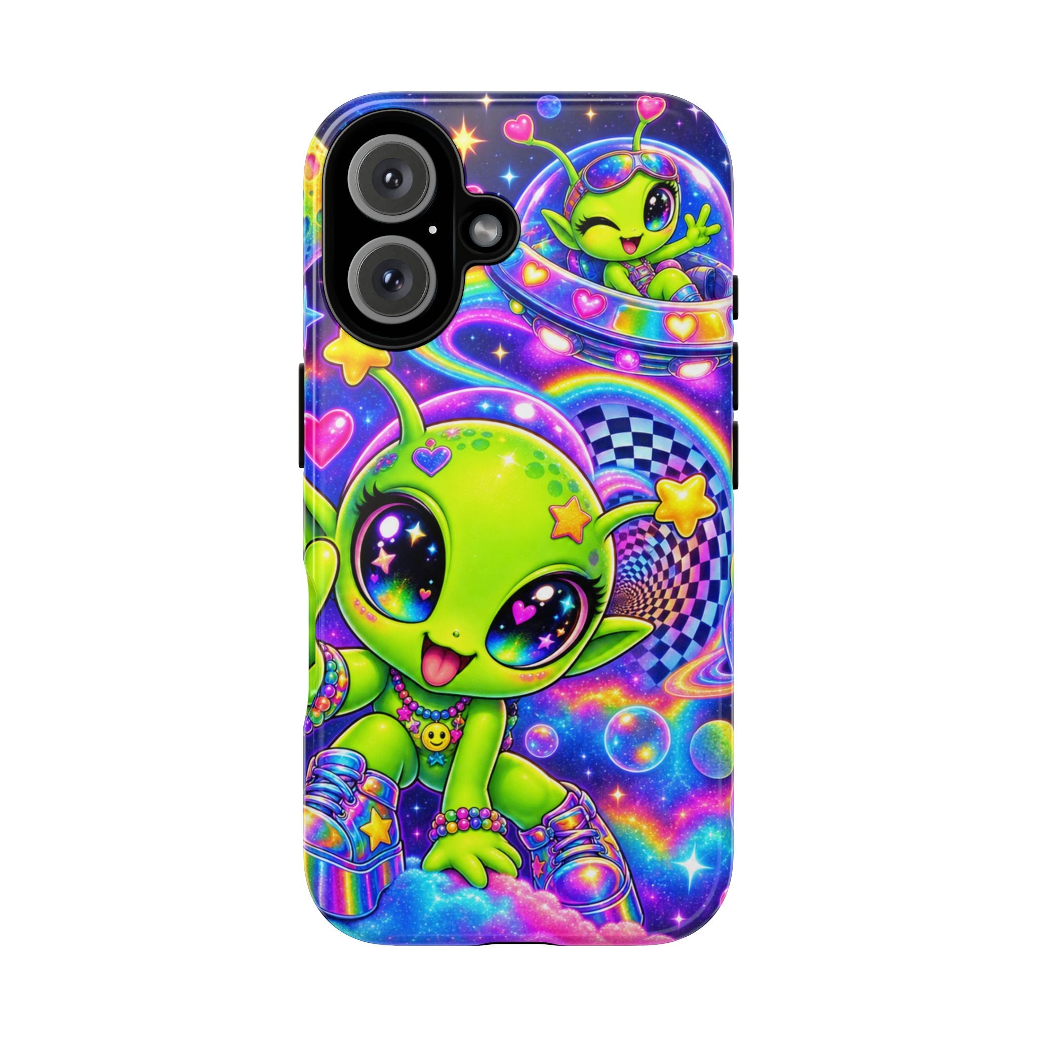 Y2K Alien Phone Case – Neon Space Kawaii Tough Cases