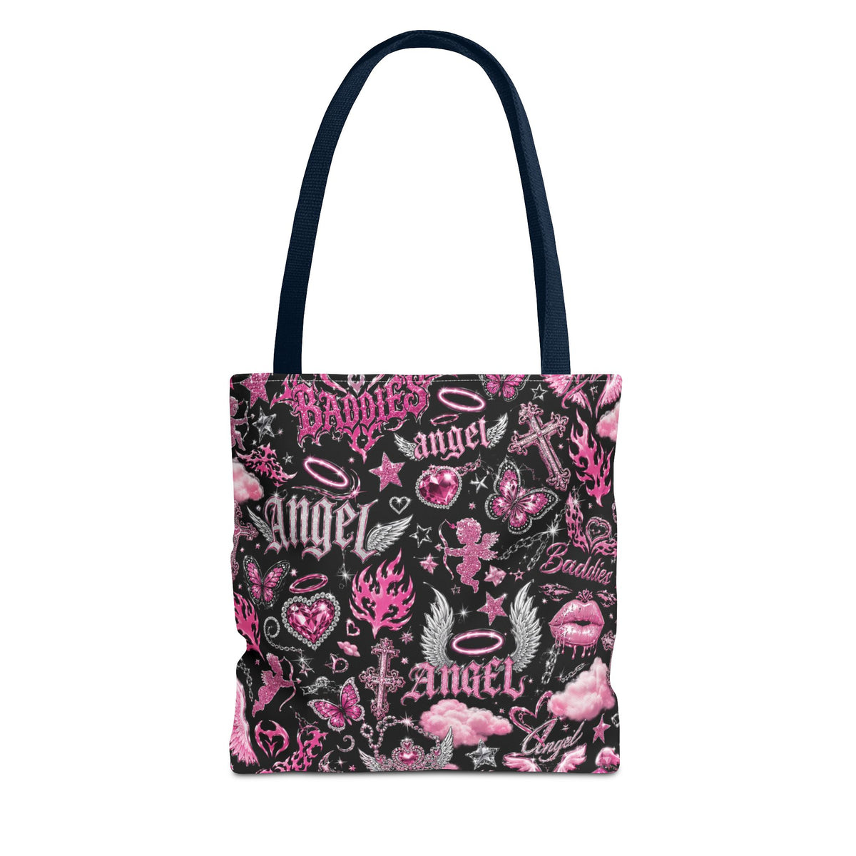 Y2K Angel Baddie Tote Bag Black