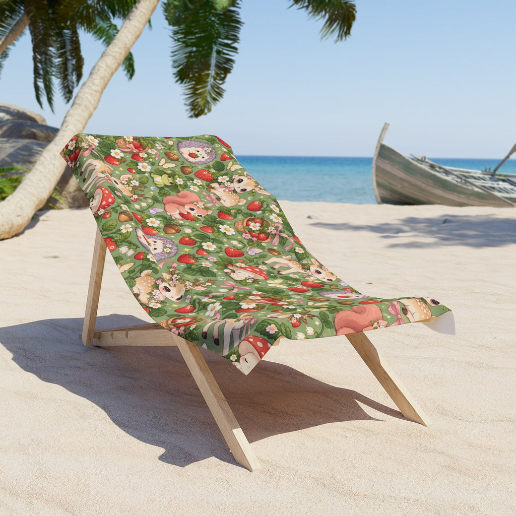 Mushroom Garden Friends Beach Towel
