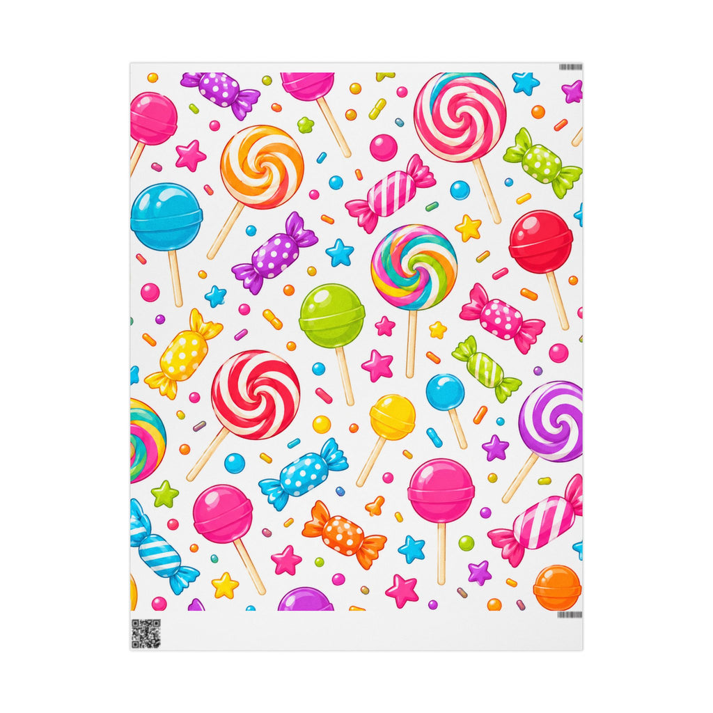 Candy Dreams Wrapping Paper White
