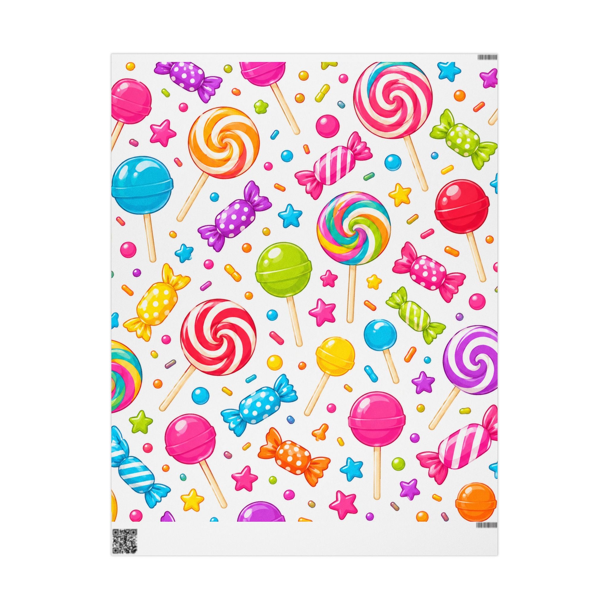 Candy Dreams Wrapping Paper White