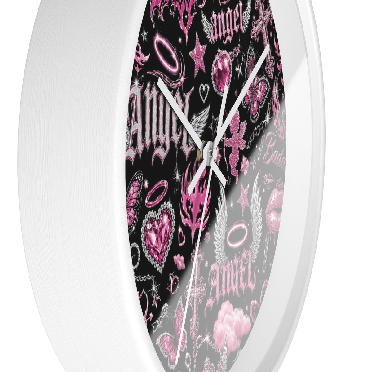 Y2K Angel Baddie Wall Clock